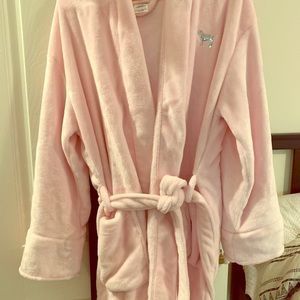 PINK robe with hoodie